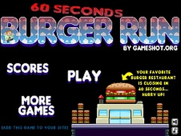 60 Seconds Burger Run Online Arcade Game