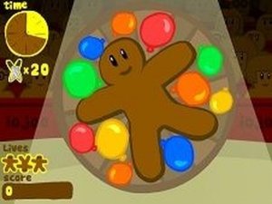 Gingerbread Circus Knife Throwing Online Game
