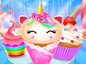 Unicorn Mermaid Cupcake Cooking Design Online Game
